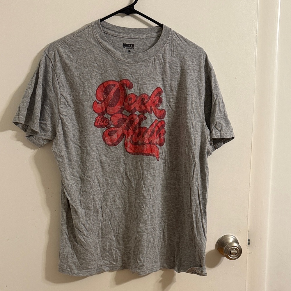 Bisco Gray Tee with Red Graphic